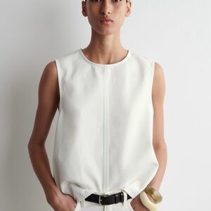 COS Sleeveless Cotton Denim Tank Top